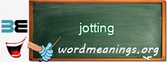 WordMeaning blackboard for jotting